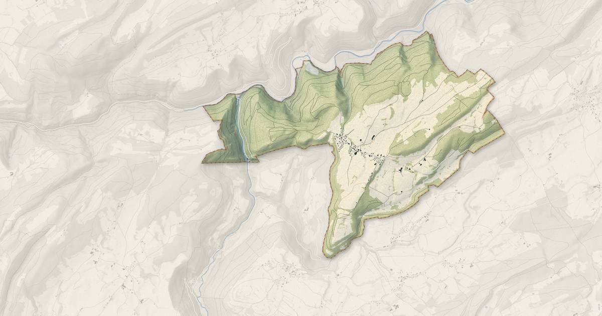 Portrait cartographique de Plaimbois-du-Miroir : relief, eau, forêts, bâti et voies, calculés à partir des données de l'IGN