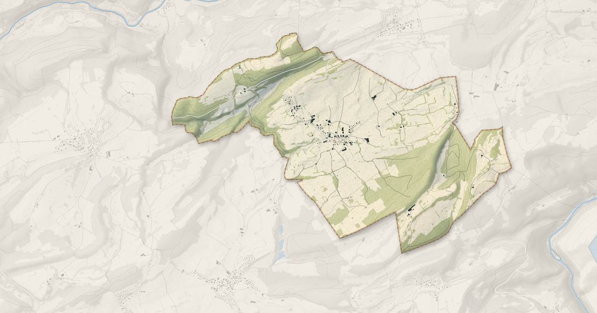 Portrait cartographique de Les Plains-et-Grands-Essarts : relief, eau, forêts, bâti et voies, calculés à partir des données de l'IGN