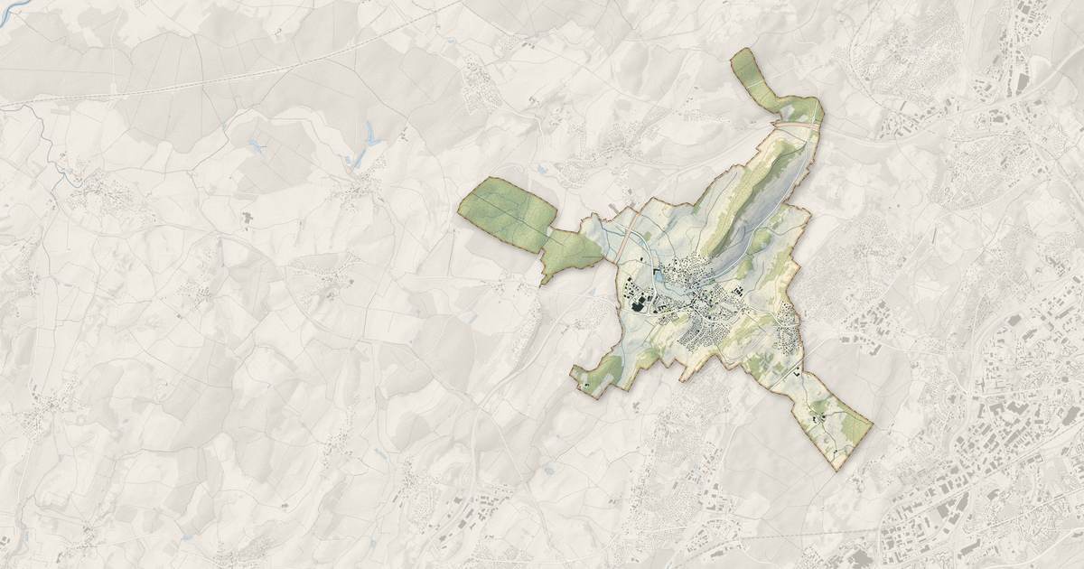 Portrait cartographique de Pouilley-les-Vignes : relief, eau, forêts, bâti et voies, calculés à partir des données de l'IGN