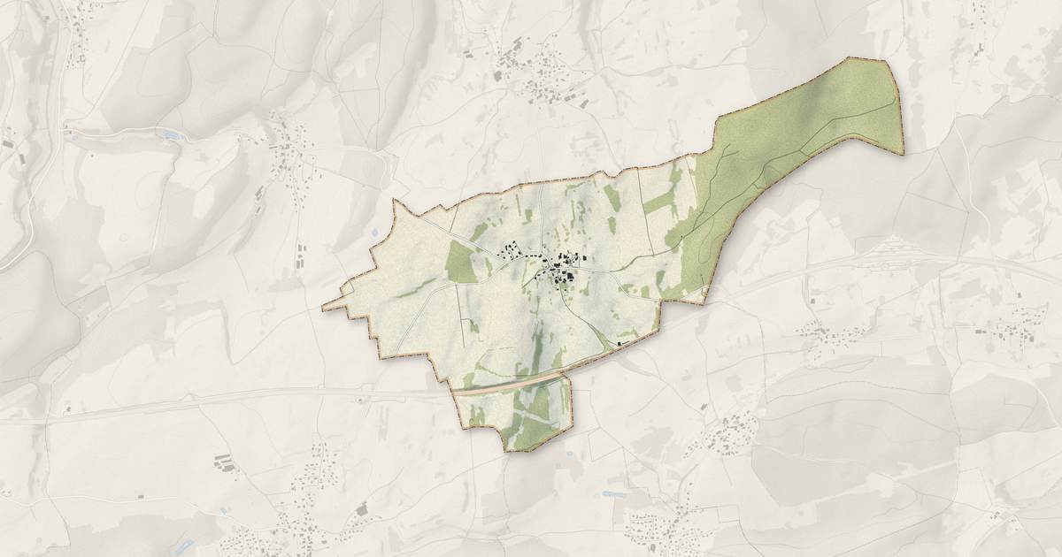 Portrait cartographique de Le Puy : relief, eau, forêts, bâti et voies, calculés à partir des données de l'IGN