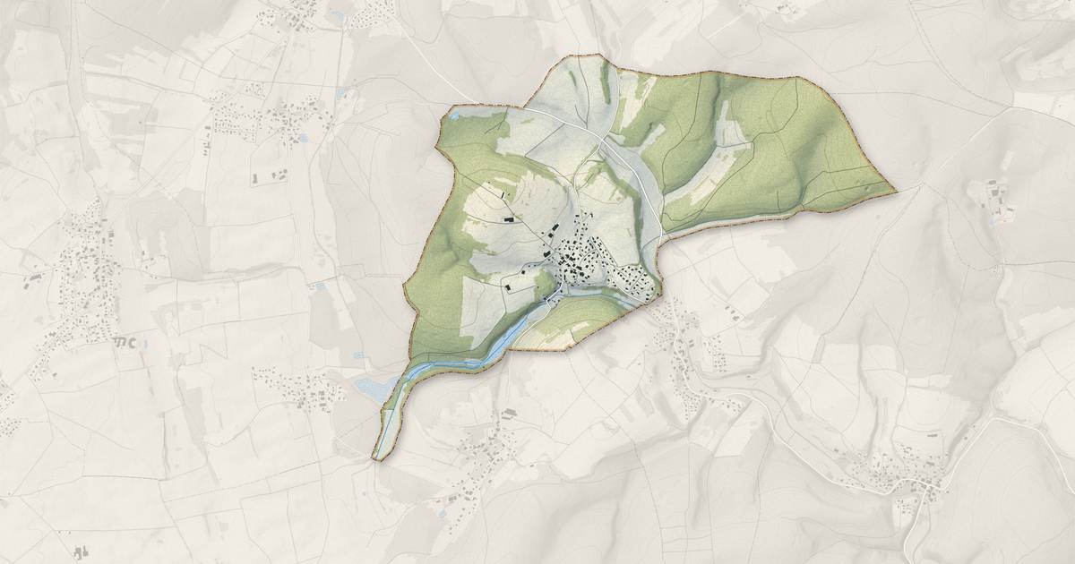 Portrait cartographique de Raynans : relief, eau, forêts, bâti et voies, calculés à partir des données de l'IGN