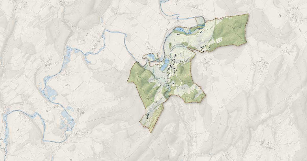 Portrait cartographique de Rigney : relief, eau, forêts, bâti et voies, calculés à partir des données de l'IGN