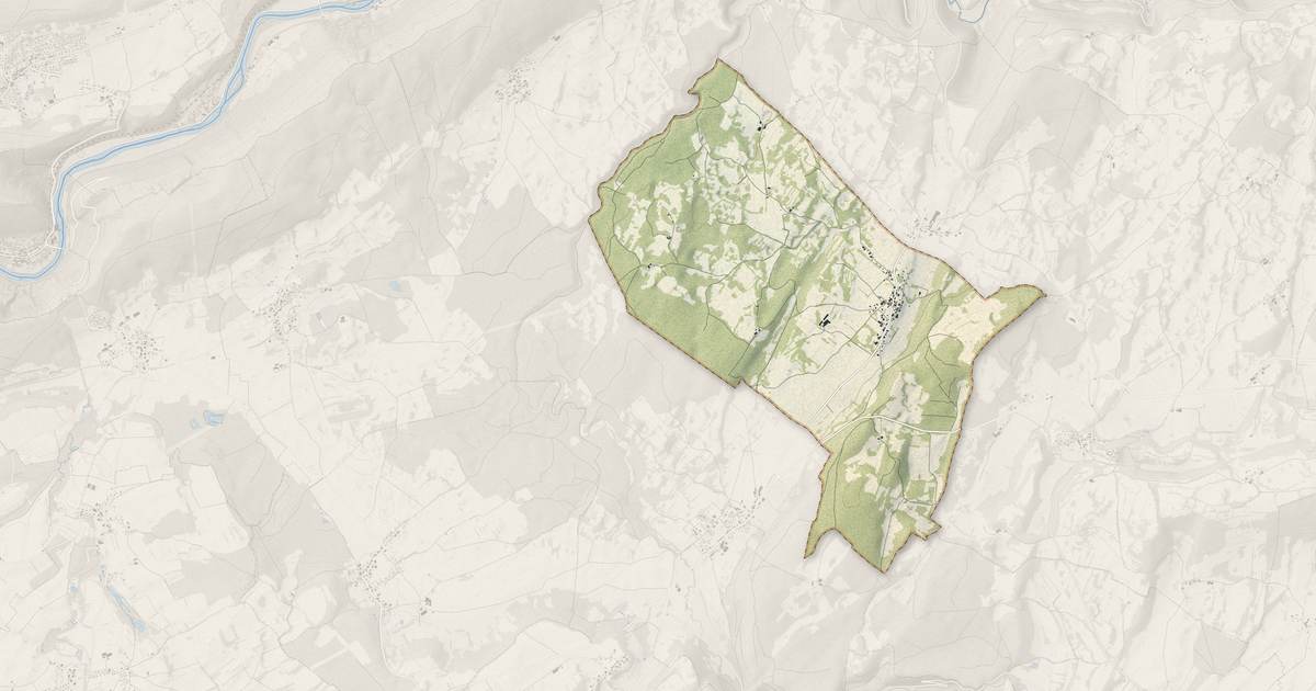Portrait cartographique de Saint-Juan : relief, eau, forêts, bâti et voies, calculés à partir des données de l'IGN
