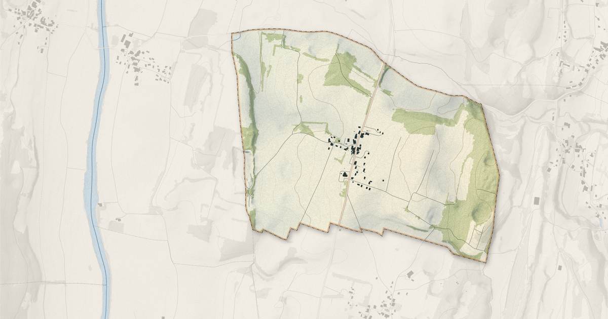 Portrait cartographique de Samson : relief, eau, forêts, bâti et voies, calculés à partir des données de l'IGN