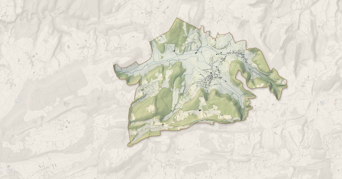 Portrait cartographique de Sancey : relief, eau, forêts, bâti et voies, calculés à partir des données de l'IGN