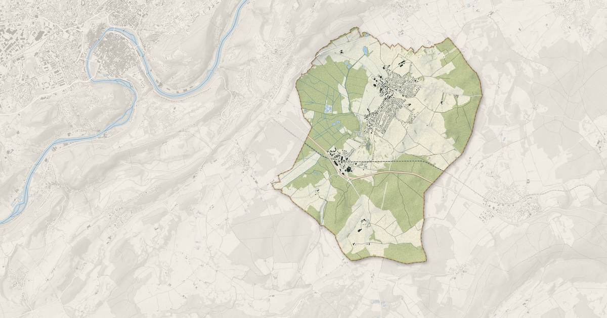 Portrait cartographique de Saône : relief, eau, forêts, bâti et voies, calculés à partir des données de l'IGN