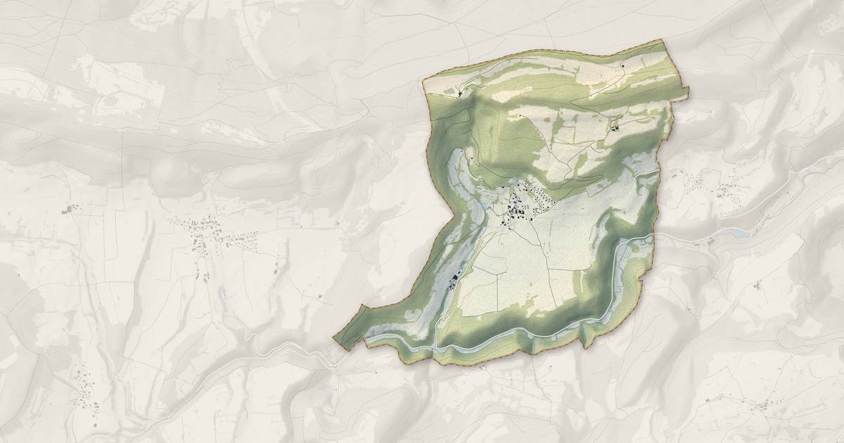 Portrait cartographique de Solemont : relief, eau, forêts, bâti et voies, calculés à partir des données de l'IGN
