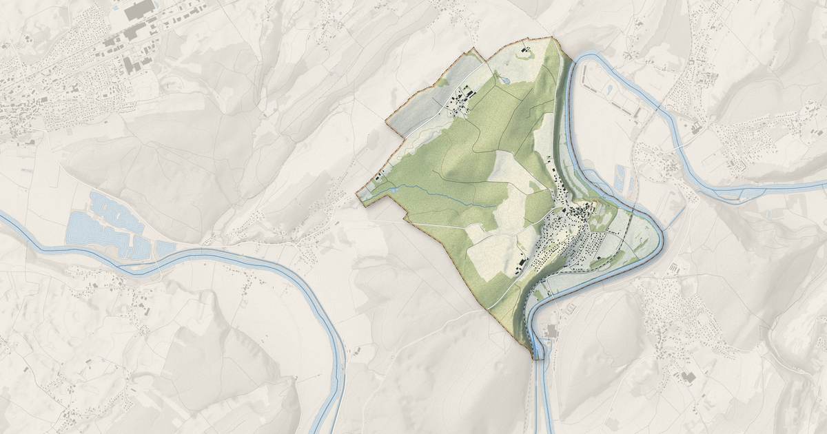 Portrait cartographique de Torpes : relief, eau, forêts, bâti et voies, calculés à partir des données de l'IGN