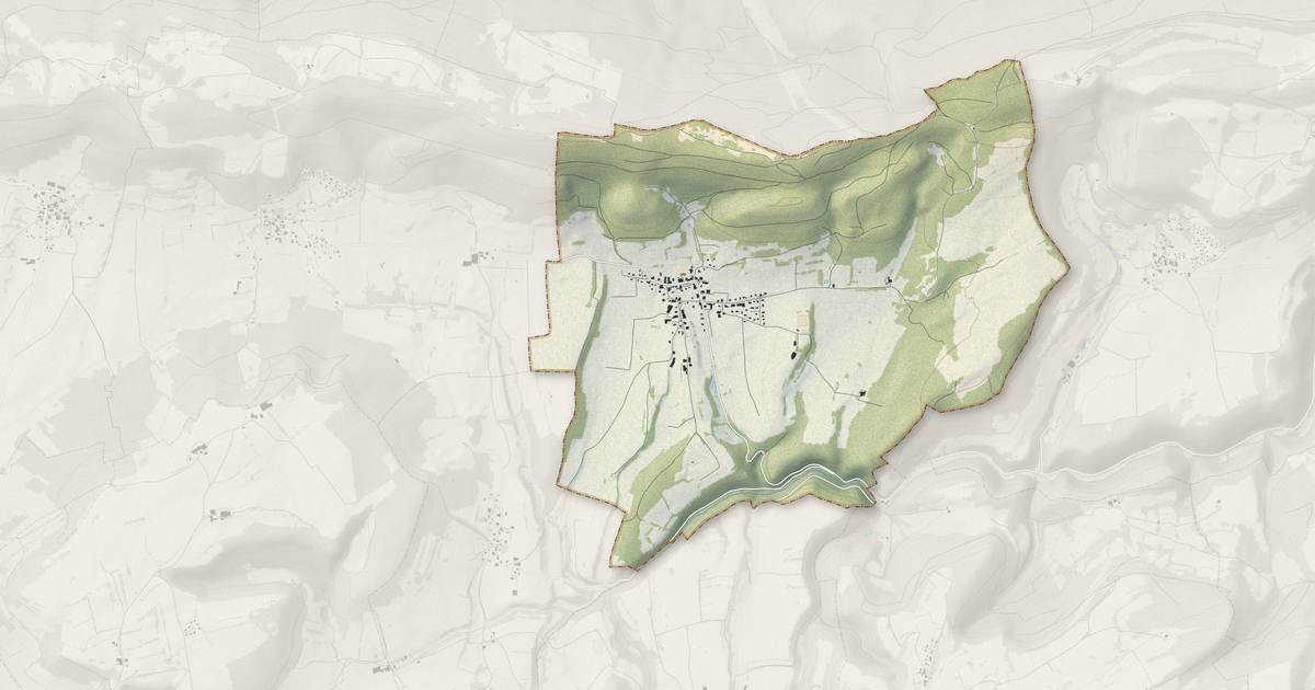 Portrait cartographique de Valonne : relief, eau, forêts, bâti et voies, calculés à partir des données de l'IGN
