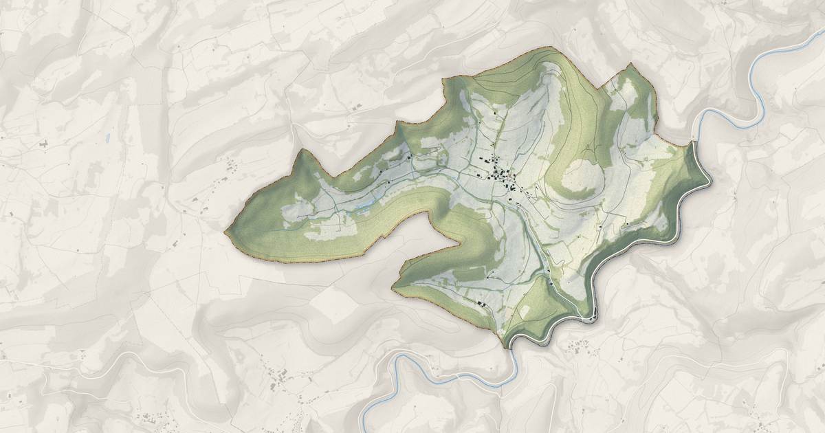 Portrait cartographique de Vauclusotte : relief, eau, forêts, bâti et voies, calculés à partir des données de l'IGN