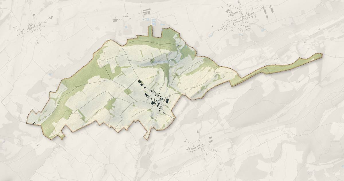 Portrait cartographique de Vellerot-lès-Vercel : relief, eau, forêts, bâti et voies, calculés à partir des données de l'IGN