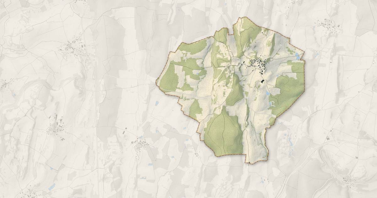 Portrait cartographique de Viéthorey : relief, eau, forêts, bâti et voies, calculés à partir des données de l'IGN