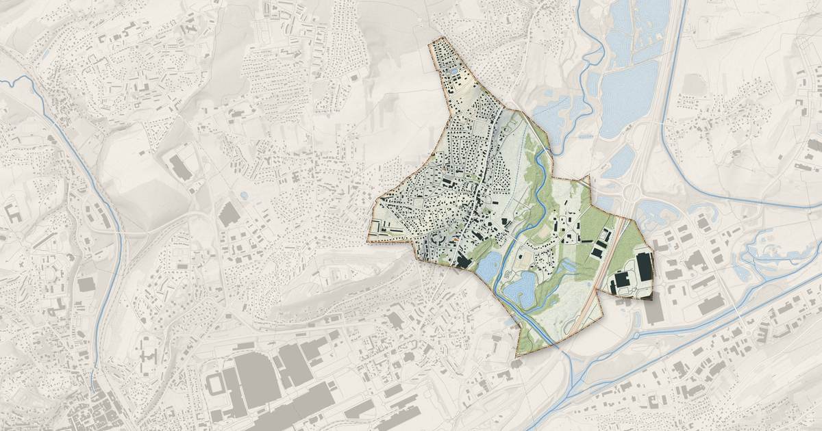 Portrait cartographique de Vieux-Charmont : relief, eau, forêts, bâti et voies, calculés à partir des données de l'IGN