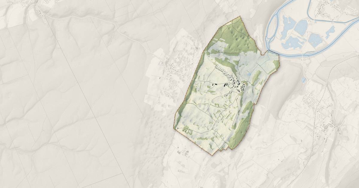 Portrait cartographique de Villars-Saint-Georges : relief, eau, forêts, bâti et voies, calculés à partir des données de l'IGN