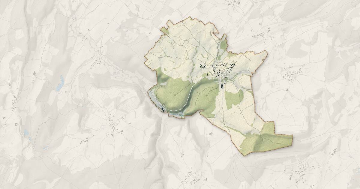 Portrait cartographique de Villers-Chief : relief, eau, forêts, bâti et voies, calculés à partir des données de l'IGN