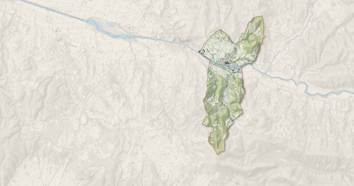 Portrait cartographique de Aouste-sur-Sye : relief, eau, forêts, bâti et voies, calculés à partir des données de l'IGN