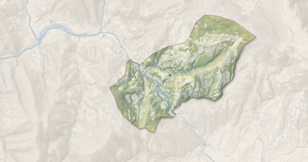 Portrait cartographique de Arpavon : relief, eau, forêts, bâti et voies, calculés à partir des données de l'IGN
