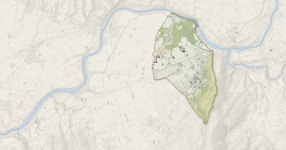 Portrait cartographique de La Baume-d'Hostun : relief, eau, forêts, bâti et voies, calculés à partir des données de l'IGN