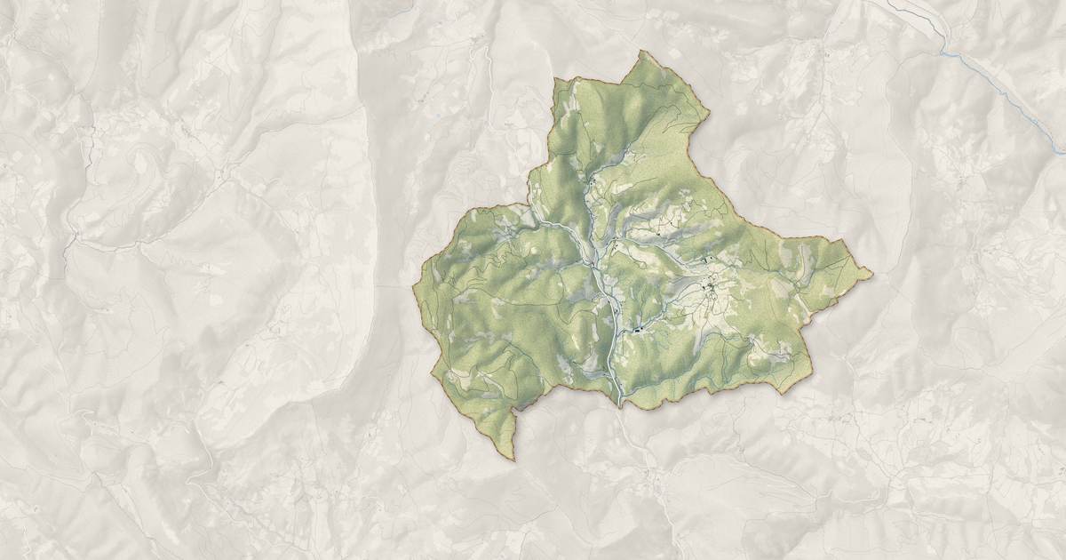 Portrait cartographique de Bellegarde-en-Diois : relief, eau, forêts, bâti et voies, calculés à partir des données de l'IGN