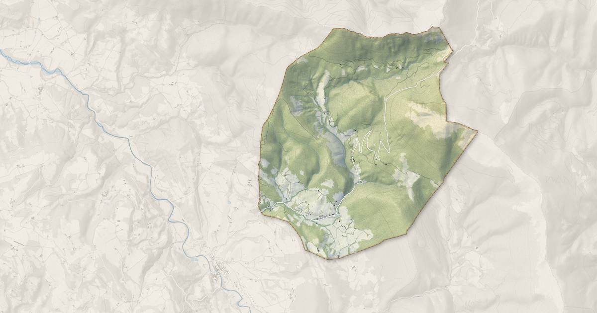 Portrait cartographique de Bézaudun-sur-Bîne : relief, eau, forêts, bâti et voies, calculés à partir des données de l'IGN