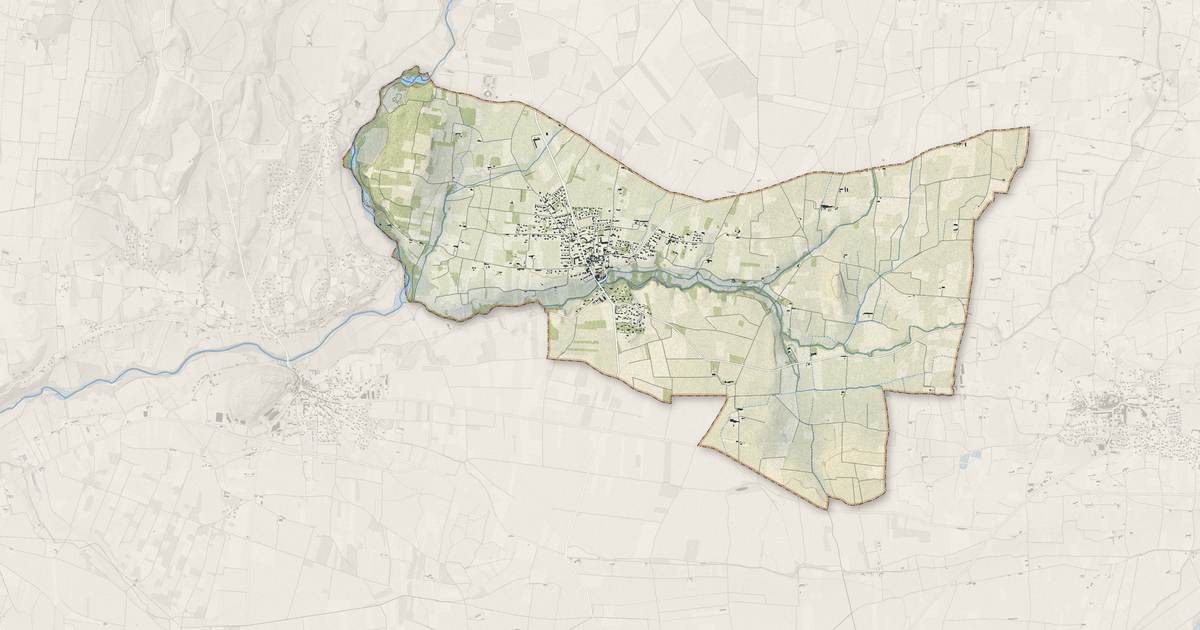 Portrait cartographique de Bouchet : relief, eau, forêts, bâti et voies, calculés à partir des données de l'IGN