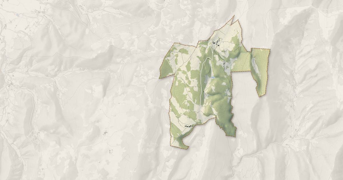 Portrait cartographique de Le Chaffal : relief, eau, forêts, bâti et voies, calculés à partir des données de l'IGN
