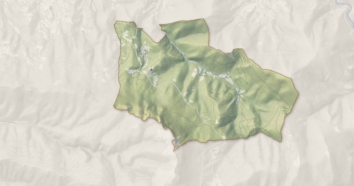 Portrait cartographique de Chastel-Arnaud : relief, eau, forêts, bâti et voies, calculés à partir des données de l'IGN