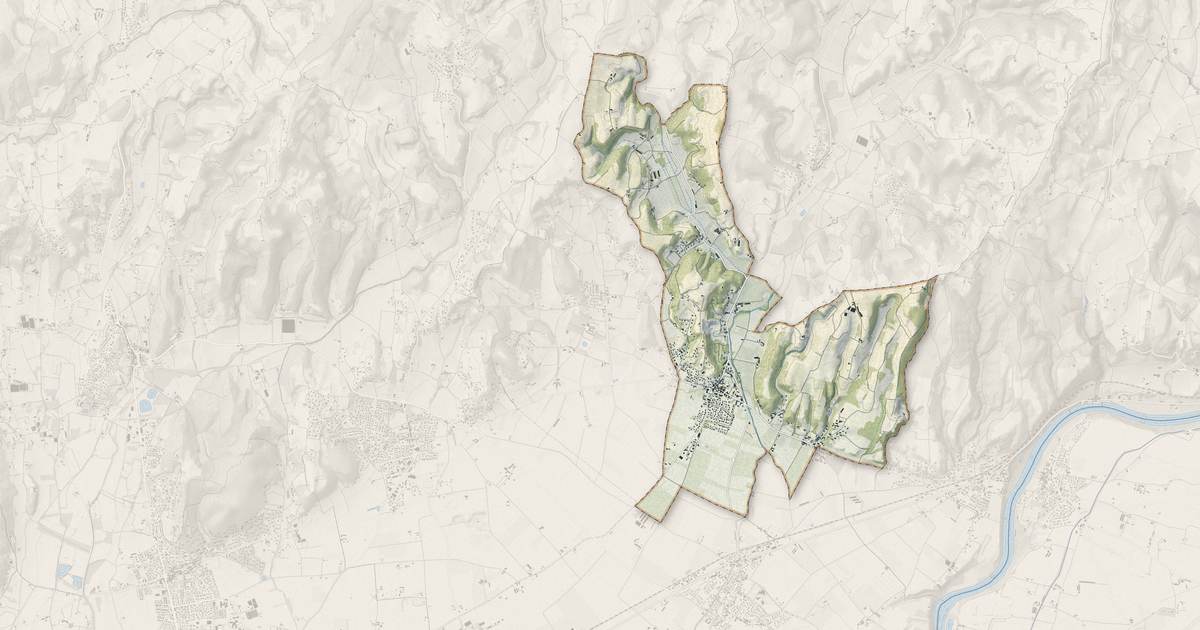 Portrait cartographique de Châtillon-Saint-Jean : relief, eau, forêts, bâti et voies, calculés à partir des données de l'IGN