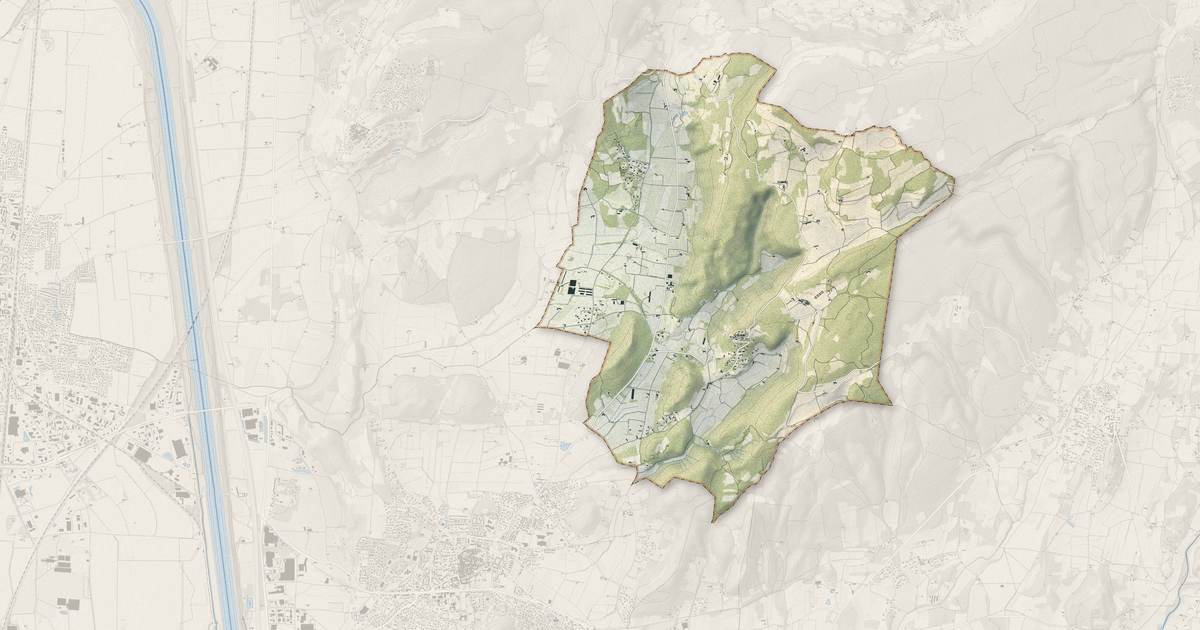 Portrait cartographique de Clansayes : relief, eau, forêts, bâti et voies, calculés à partir des données de l'IGN