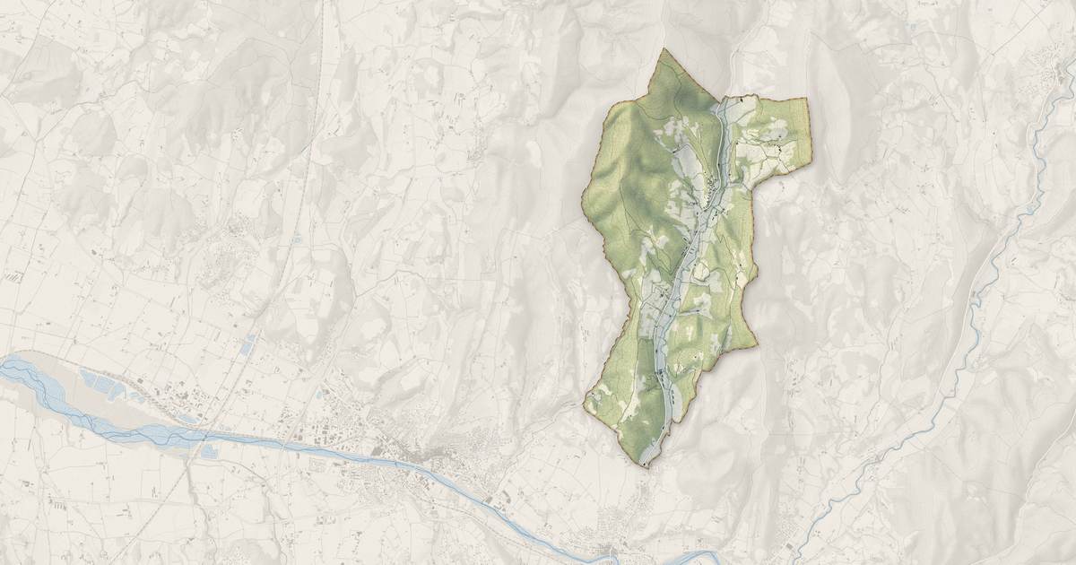 Portrait cartographique de Cobonne : relief, eau, forêts, bâti et voies, calculés à partir des données de l'IGN