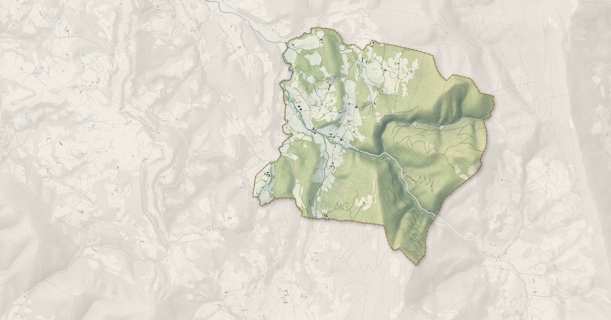 Portrait cartographique de Crupies : relief, eau, forêts, bâti et voies, calculés à partir des données de l'IGN