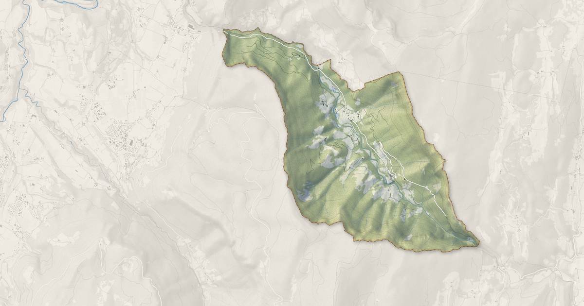Portrait cartographique de Échevis : relief, eau, forêts, bâti et voies, calculés à partir des données de l'IGN
