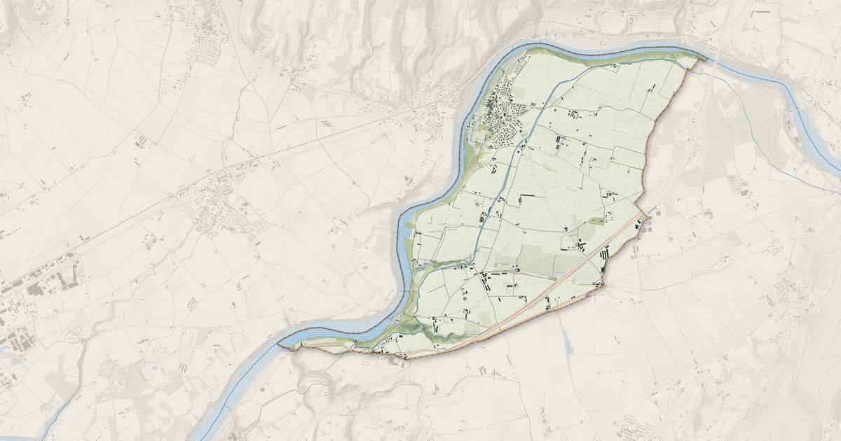 Portrait cartographique de Eymeux : relief, eau, forêts, bâti et voies, calculés à partir des données de l'IGN