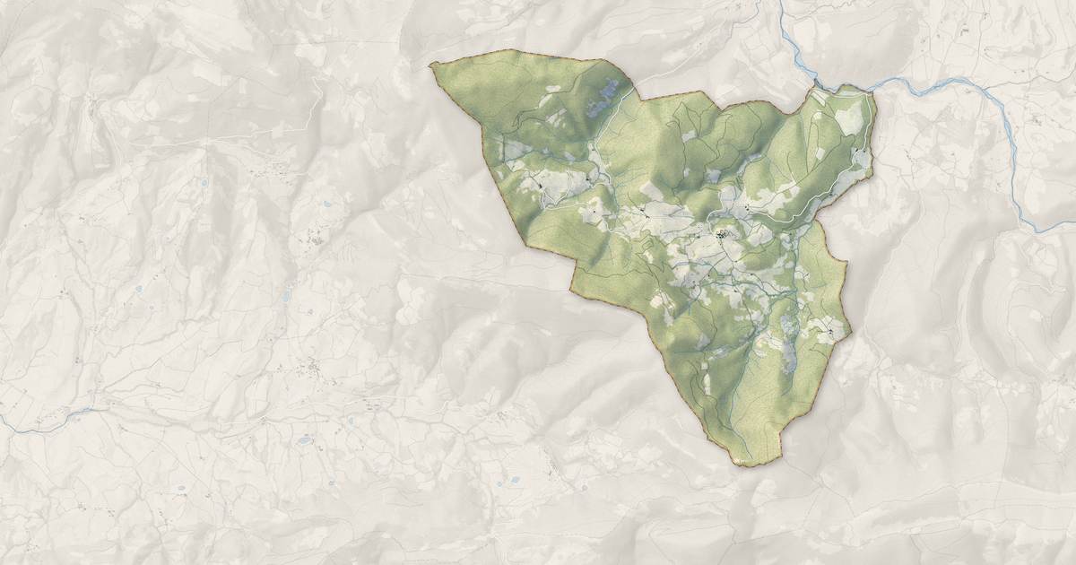 Portrait cartographique de Lemps : relief, eau, forêts, bâti et voies, calculés à partir des données de l'IGN