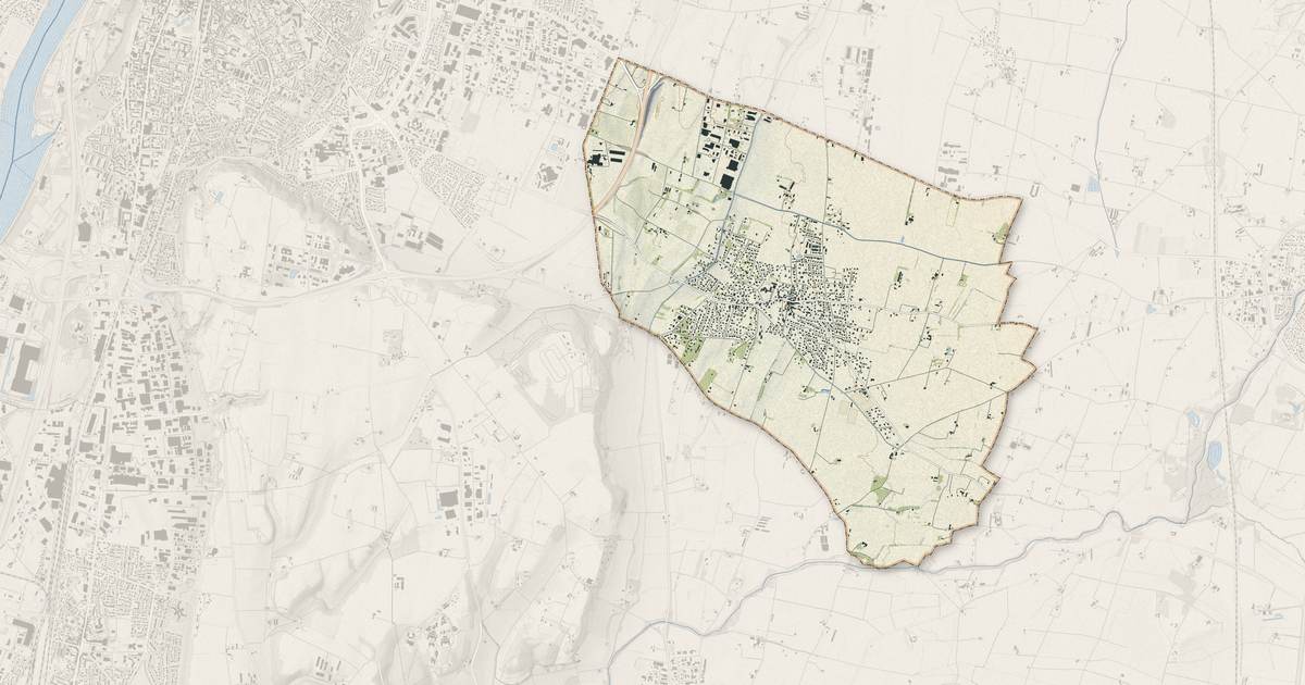 Portrait cartographique de Malissard : relief, eau, forêts, bâti et voies, calculés à partir des données de l'IGN