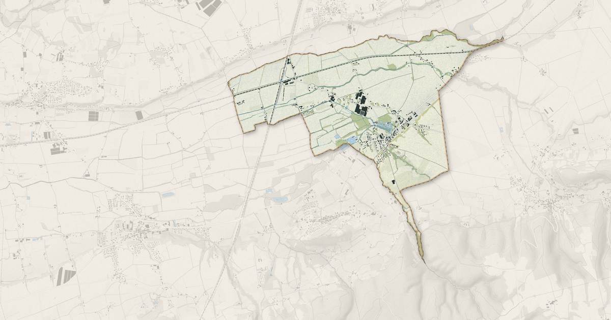 Portrait cartographique de Manthes : relief, eau, forêts, bâti et voies, calculés à partir des données de l'IGN