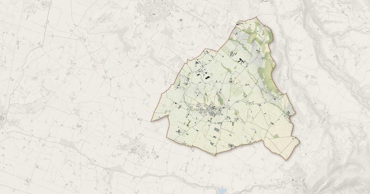 Portrait cartographique de Marches : relief, eau, forêts, bâti et voies, calculés à partir des données de l'IGN