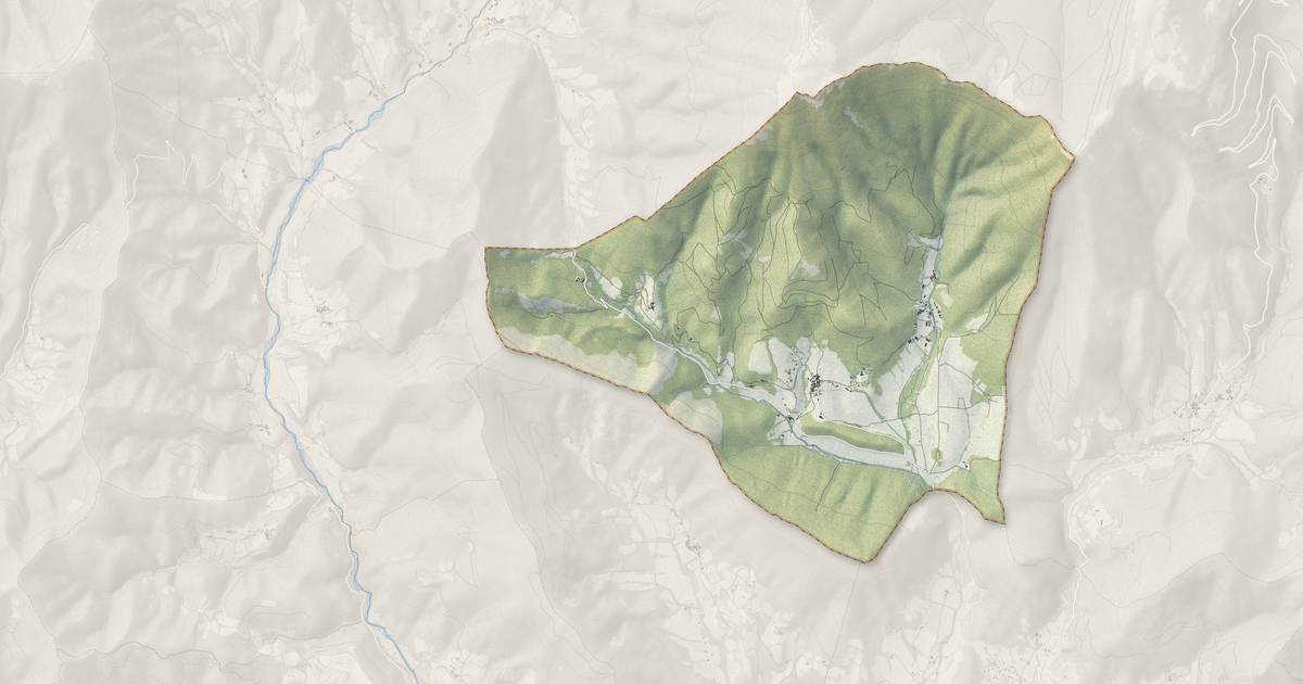 Portrait cartographique de Marignac-en-Diois : relief, eau, forêts, bâti et voies, calculés à partir des données de l'IGN