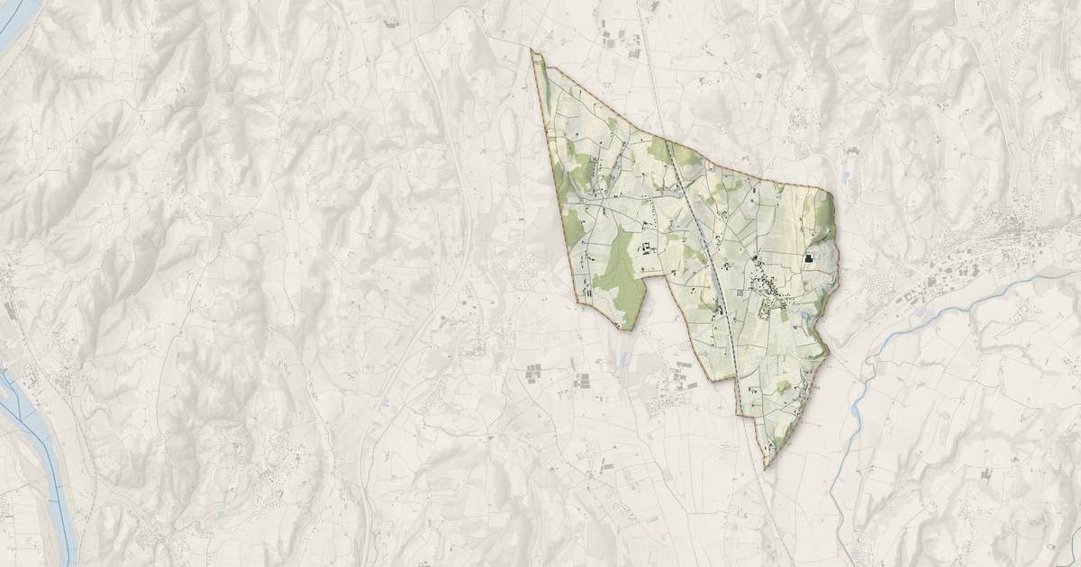 Portrait cartographique de Marsaz : relief, eau, forêts, bâti et voies, calculés à partir des données de l'IGN