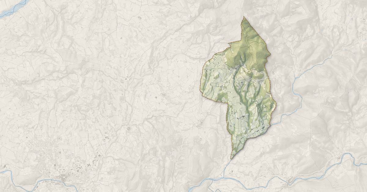 Portrait cartographique de Mérindol-les-Oliviers : relief, eau, forêts, bâti et voies, calculés à partir des données de l'IGN