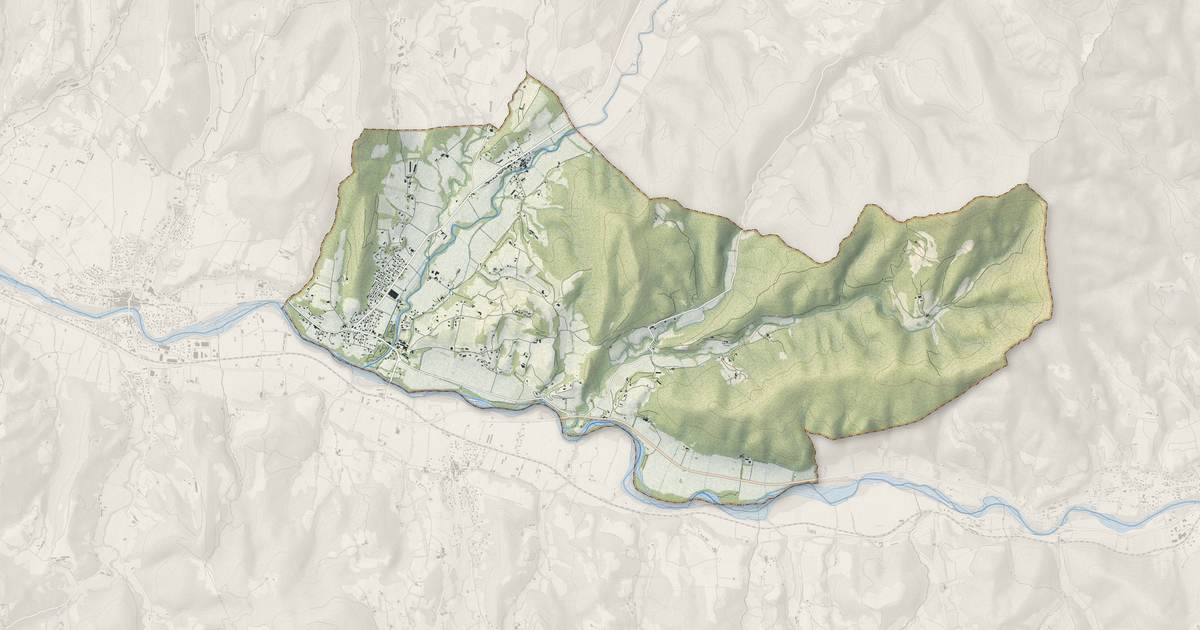 Portrait cartographique de Mirabel-et-Blacons : relief, eau, forêts, bâti et voies, calculés à partir des données de l'IGN