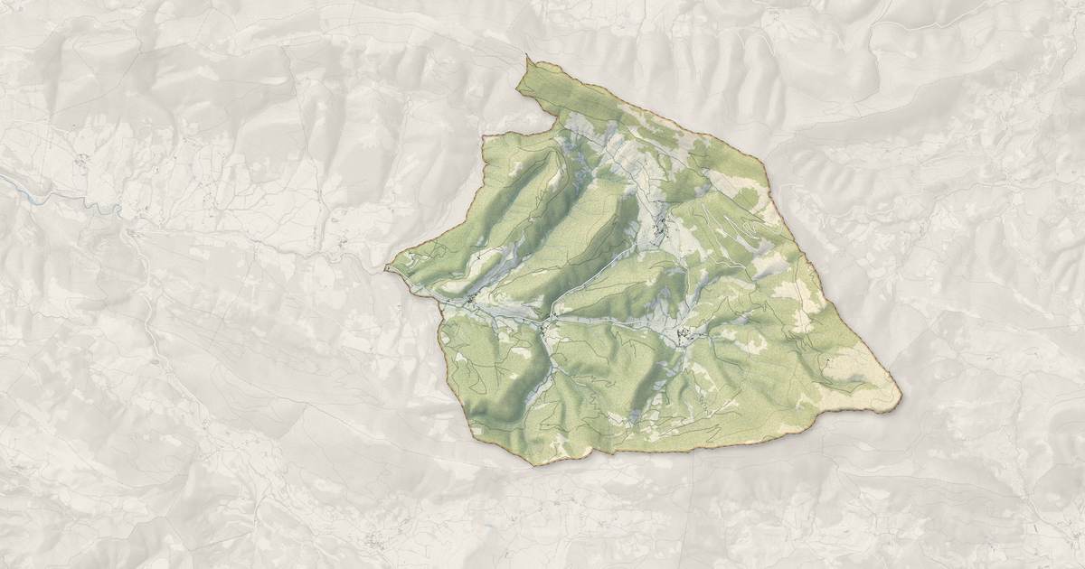 Portrait cartographique de Montauban-sur-l'Ouvèze : relief, eau, forêts, bâti et voies, calculés à partir des données de l'IGN