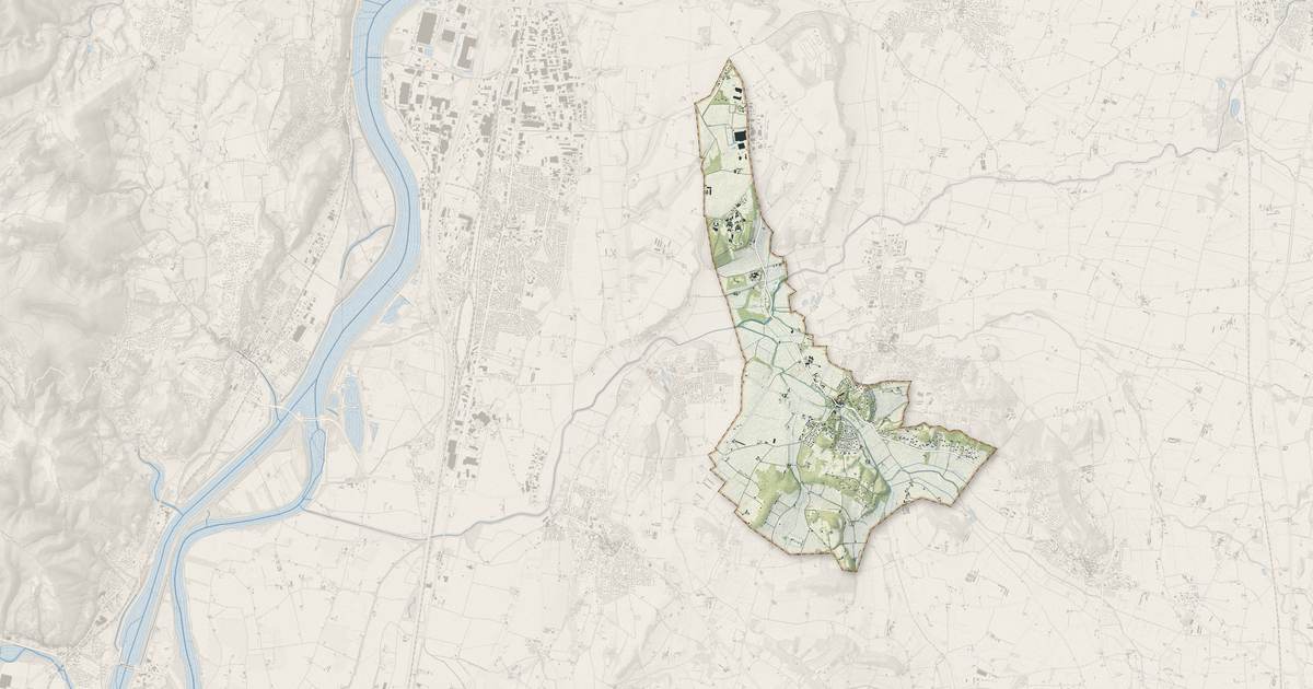 Portrait cartographique de Montéléger : relief, eau, forêts, bâti et voies, calculés à partir des données de l'IGN