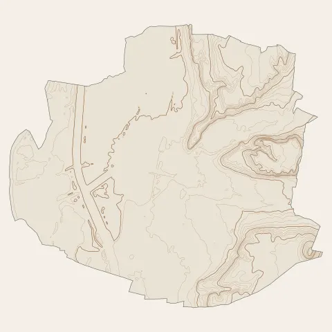 Montélimar : courbes de niveau