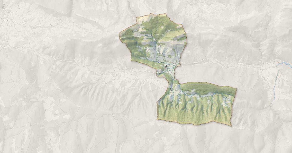 Portrait cartographique de Montfroc : relief, eau, forêts, bâti et voies, calculés à partir des données de l'IGN