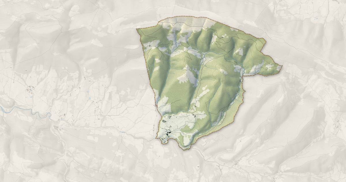 Portrait cartographique de Montguers : relief, eau, forêts, bâti et voies, calculés à partir des données de l'IGN