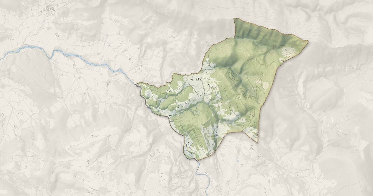 Portrait cartographique de Mornans : relief, eau, forêts, bâti et voies, calculés à partir des données de l'IGN