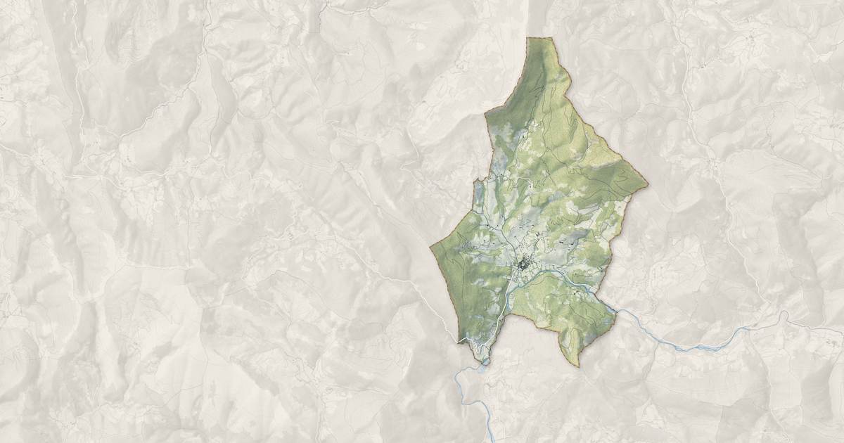 Portrait cartographique de La Motte-Chalancon : relief, eau, forêts, bâti et voies, calculés à partir des données de l'IGN