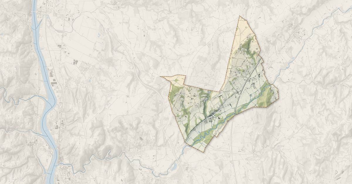 Portrait cartographique de Saint-Jean-de-Galaure : relief, eau, forêts, bâti et voies, calculés à partir des données de l'IGN