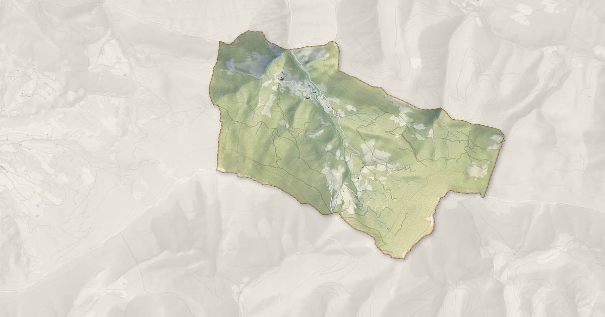 Portrait cartographique de Pommerol : relief, eau, forêts, bâti et voies, calculés à partir des données de l'IGN